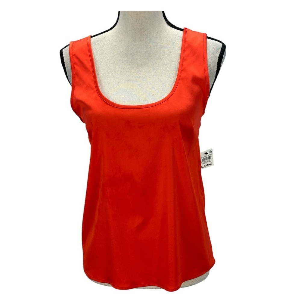 INC International Concepts Sleeveless Crew Neck Dress Tank Top - Red - size XS